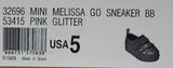 Mini Melissa Go Sz 5 M (T) EU 19/20 Toddler Girl Double Strap Shoes Pink Glitter