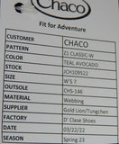 Chaco Z/1 Classic Sz US 7 M EU 38 Women's Sports Sandals Teal Avocado JCH109522