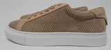 J/Slides Lorrie Size US 5 M Women's Suede Perforated Lace-Up Casual Shoes Sand