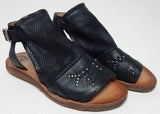 Miz Mooz Fifi Size EU 39 W WIDE (US 8.5-9) Women's Studded Leather Sandals Black