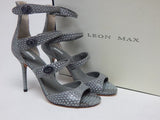 Max Studio Saffy Size US 7.5 M EU 38 Women's Stiletto Heel Strappy Sandals Snake