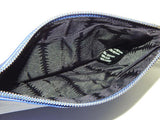 Thacker Nolita Women's Leather Clutch Bag w/ Twisted Ring Handle Persian Blue