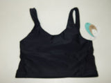 prAna Christie Size Small (S) Scoop Neckline Sporty Crop Bikini Top Black Solid