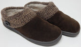 Clarks Angelina Sz 9 M Women's Suede Knitted Collar Clog Slipper Brown ICL31459A