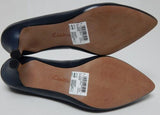 Clarks Linvale Jerica Size US 8.5 W WIDE EU 39.5 Women's Leather Dress Pump Navy