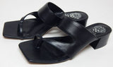 Vince Camuto Sasienda Size US 8 M EU 38.5 Women's Leather Toe Loop Sandals Black