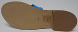 Jack Rogers Jacks Sz 8.5 M Women's Leather T-Strap Flat Sandals Lapis 1219SN0002
