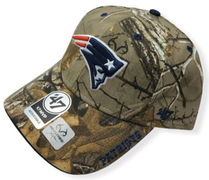 '47 New England Patriots NFL Realtree Camo Frost MVP Adjustable Strap Hat Cap