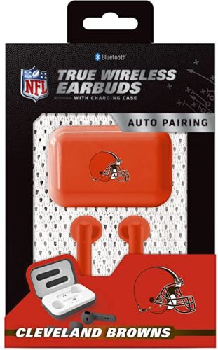 SOAR NFL Bluetooth True Wireless Earbuds with Charging Case Cleveland Browns
