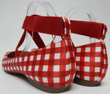 Jessica Simpson Mandalaye Size US 9 M EU 40 Women's Flat Shoes Gingham Red Combo