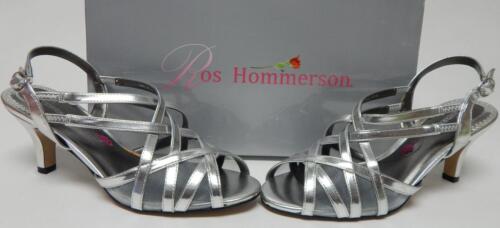 Ros Hommerson Lacey Sz US 8 SS (4A) SLIM Women's Crisscross Strap Sandals Silver