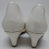 Bandolino Primacera Size 10.5 M Women's Open Toe Kitten Heel D'Orsay Pump White