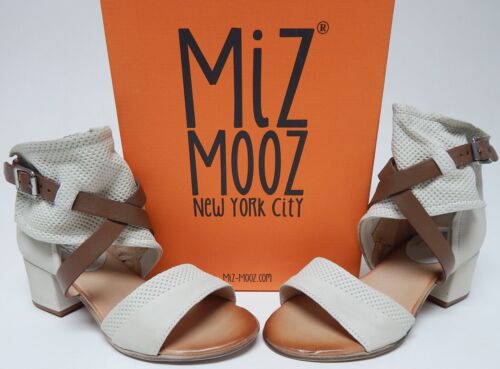 Miz Mooz Bradley Sz EU 37 W WIDE (US 6.5-7) Womens Leather Strappy Sandals Linen