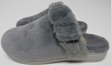 Vionic Marielle Size 8 M EU 38.5 Women's Faux Fur Adjustable Mules Slippers Gray