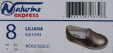 Naturino Express Liliana Size 8 M (K) EU 24 Girls Slip On Shoes Rose Gold KA3393