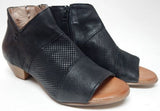 Miz Mooz Clermont Size EU 38 W WIDE (US 7.5-8) Women's Leather Peep-Toe Booties