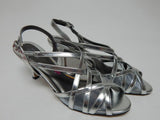 Ros Hommerson Lacey Sz US 8 SS (4A) SLIM Women's Crisscross Strap Sandals Silver