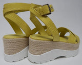 Marc Fisher Zarita 2 Size 8.5 M Women's Espadrille Platform Wedge Sandals Yellow