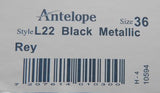Antelope L22 Rey Size EU 36 (US 5.5-6 M) Women's Leather Booties Black Metallic