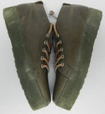 Blackstone NL37 Size EU 36 (US 5.5 M) Women's Side-Zip Leather Sneakers Olive