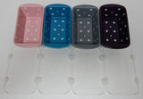 Temp-tations Set of 4 Stoneware Mini Loaf Pans W/ Covers & Gift Boxes Polka Dot