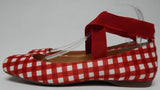 Jessica Simpson Mandalaye Size US 9 M EU 40 Women's Flat Shoes Gingham Red Combo
