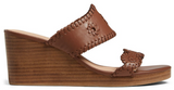 Jack Rogers Caroline Wedge Size US 10 M Women's Leather Slide Sandals Mocha