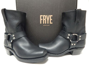 Frye Harness 8R Sz US 11 M Women's Leather Pull On Ankle Boots Black 347455-BLK
