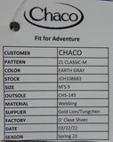 Chaco Z/1 Classic Sz 9 M EU 42 Men's Strappy Sports Sandals Earth Gray JCH108683