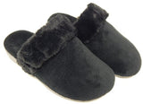 Vionic Marielle Size 6 M EU 36 Women's Faux Fur Adjustable Mules Slippers Black