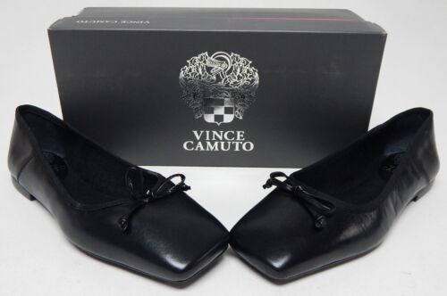 Vince Camuto Elanndo Sz 6.5 M EU 37 Women's Leather Loafers Slip-On Shoes Black