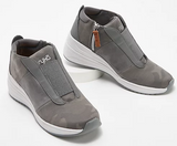 Ryka Gwyn Sz US 6.5 W WIDE EU 36.5 Women's Hidden Wedge Slip-On Shoes Grey Camo