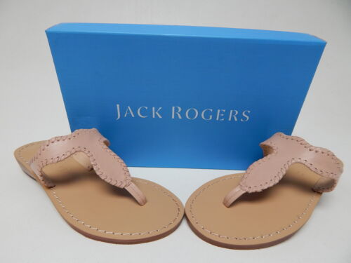 Jack Rogers Jackie Size US 5 M Women's Leather Demi Wedge Cork T-Strap Sandals