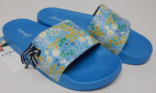 Joules Poolside Size US 8 M EU 39 Women's Casual Slide Sandals Blue Ditsy Floral - Texas Shoe Shop