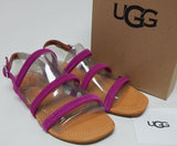 UGG Mytis Sz 6 M EU 37 Women's Suede Slingback Flat Sandals Dragon Fruit 1121594