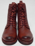 Frye Veronica Combat Size 8.5 M Women's Leather Ankle Boots Red Clay 3470322-RDC