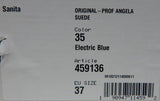 Sanita Angela Sz EU 37 (US 6 M) Women's Suede Slip-On Nurse Clogs Electric Blue