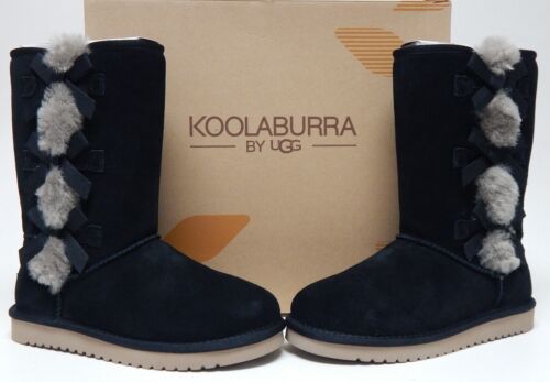 Koolaburra by UGG Victoria Tall Size 8 M EU 39 Women's Suede Boots Black 1015875