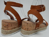 Pierre Dumas Miracle-1 Sz US 11 M Women's Espadrille Platform Wedge Sandals Tan - Texas Shoe Shop