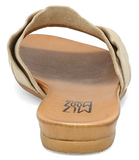 Miz Mooz Alena Sz EU 41 M (US 9.5-10) Women's Leather Ruffle Slide Sandals Cream