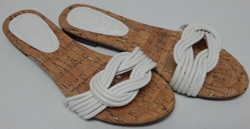 Esprit Katelyn Size US 8.5 M Women's Knot Detail Slide Sandals Off-White E1KTN20
