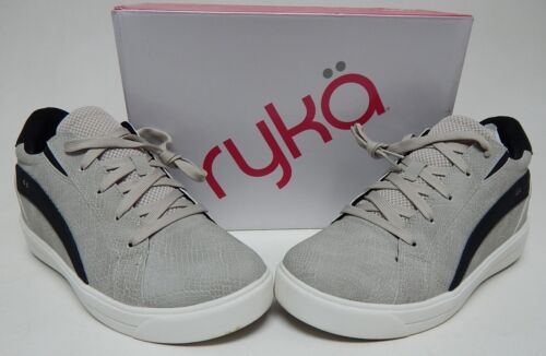 Ryka Viv Size US 10 W WIDE EU 40 Women's Leather Casual Lace-Up Shoes Grey Snake - Texas Shoe Shop