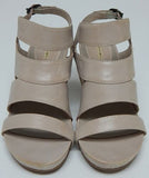 Max Studio Manila Sz US 6 M Women's Leather Ankle Strap Open Toe Sandals Stone