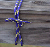 Purple and Yellow LSU Colored Shoe Laces 45" Long enough for 7 Pairs of eyelets