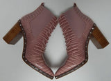 Charles David Debate Size US 6 M Women's Pointed Toe Studded Booties Light Mauve