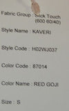 Indyeva/Indygena Kaveri Size S Women's Long Coat Winter Jacket Red Goji H02WJ037
