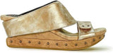 Modzori Argo Size US 9 M EU 40 Women's Reversible Slide Sandals Pearl Gold/Black