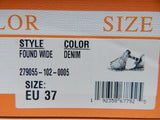 Miz Mooz Found Sz EU 37 W WIDE (US 6.5-7) Women's Leather Strappy Sandals Denim