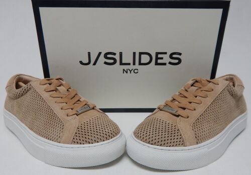 J/Slides Lorrie Size US 5 M Women's Suede Perforated Lace-Up Casual Shoes Sand