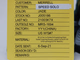 Merrell Speed Solo Size 7 EU 37.5 Women's Suede Trail Running Jade Green J005186